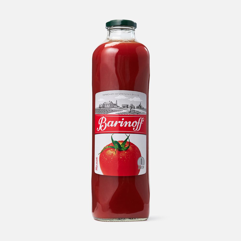 Изображение товара Томатный сок Barinoff, с мякотью и солью, восстановленный, 1 л