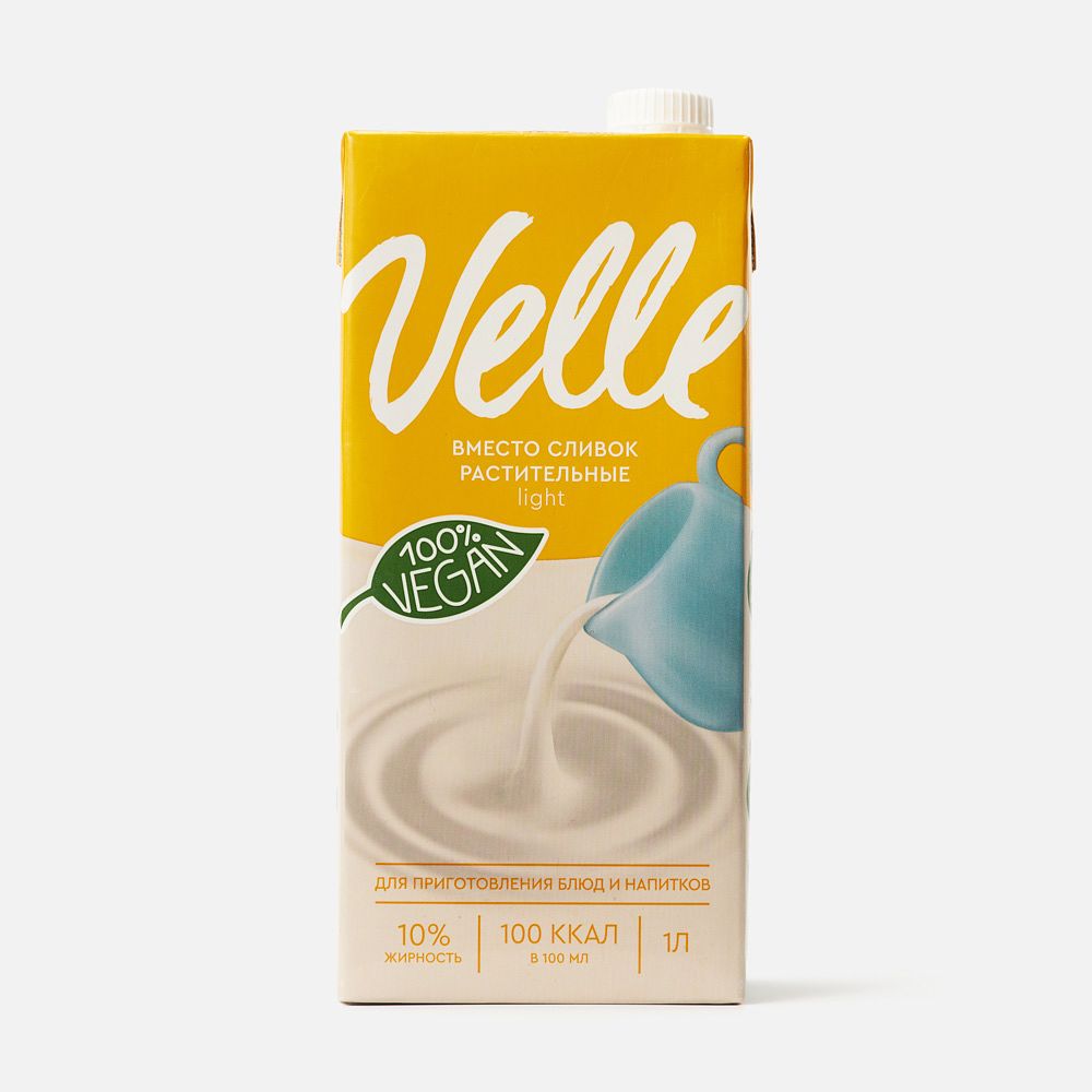 Изображение товара Рисовый продукт Velle, Вместо сливок, 10%, 1 л