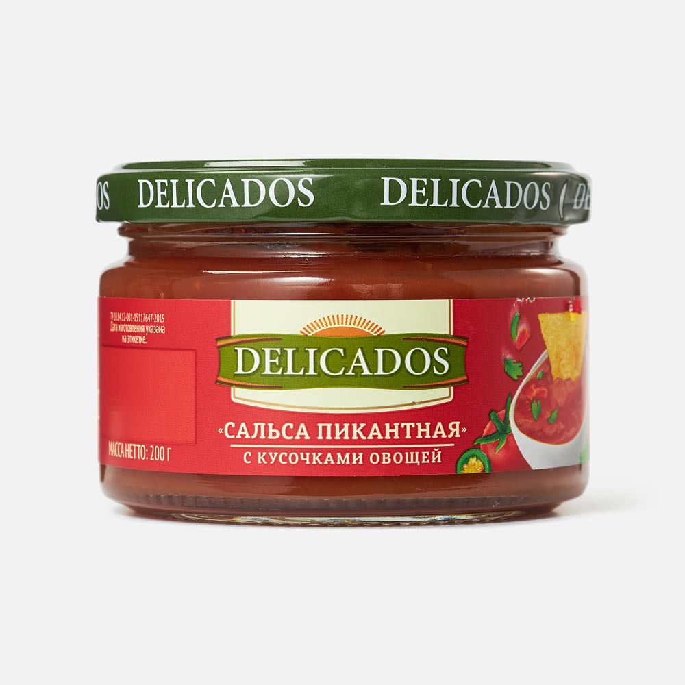 Изображение товара Соус сальса Delicados, пикантный, с кусочками овощей, 200 г