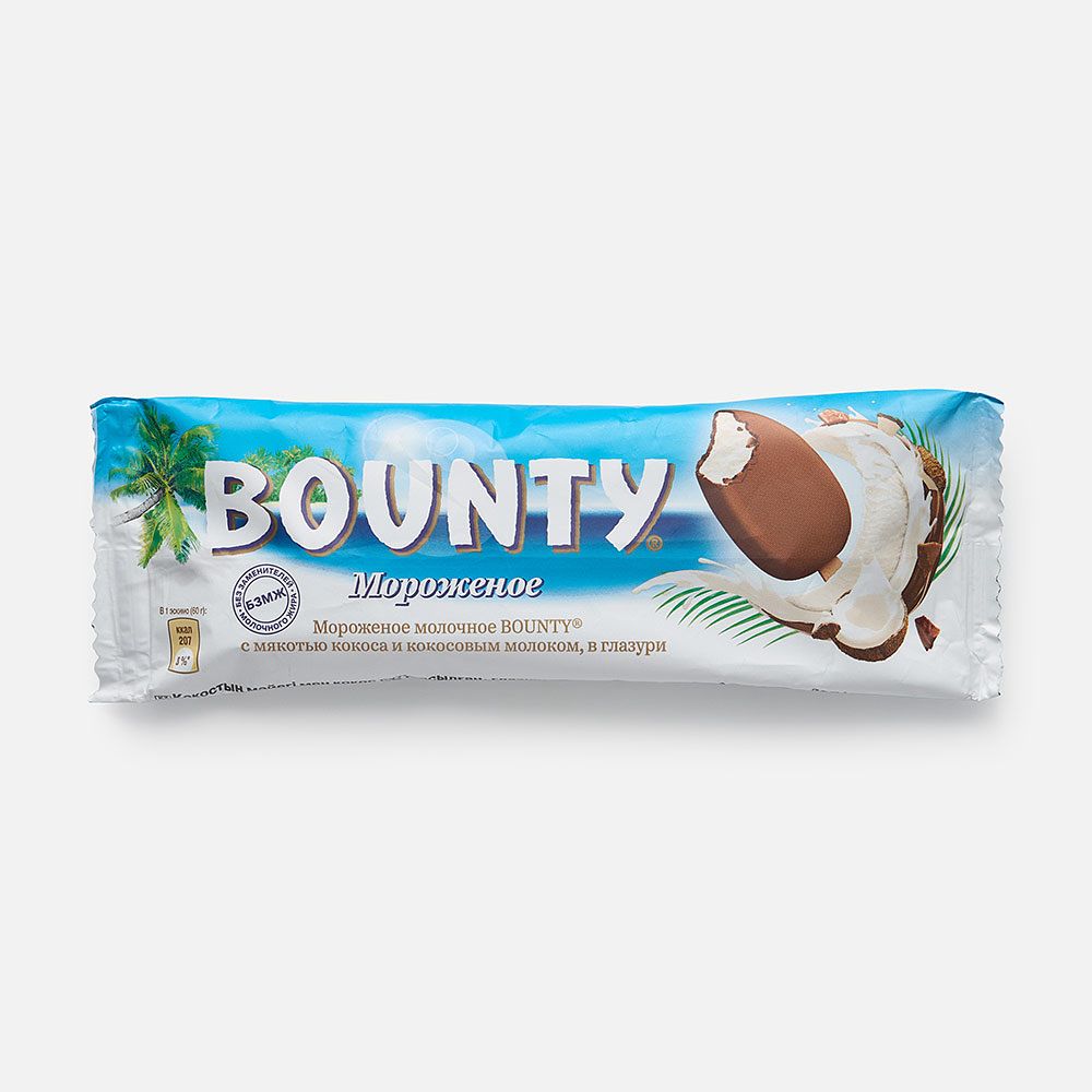 Изображение товара Эскимо Bounty с кокосом в глазури, 60 г - вкусное мороженое