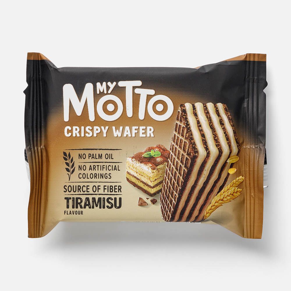 Изображение товара Из Болгарии: Вафли My Motto, с кремом со вкусом тирамису, 30 г