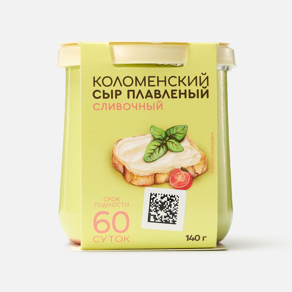 Изображение товара Плавленый сыр Коломенский, сливочный, 50%, 140 г