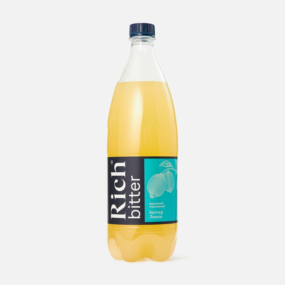 Изображение товара Тоник Rich, Bitter Лемон, с газом, с пониженной калорийностью, 1 л