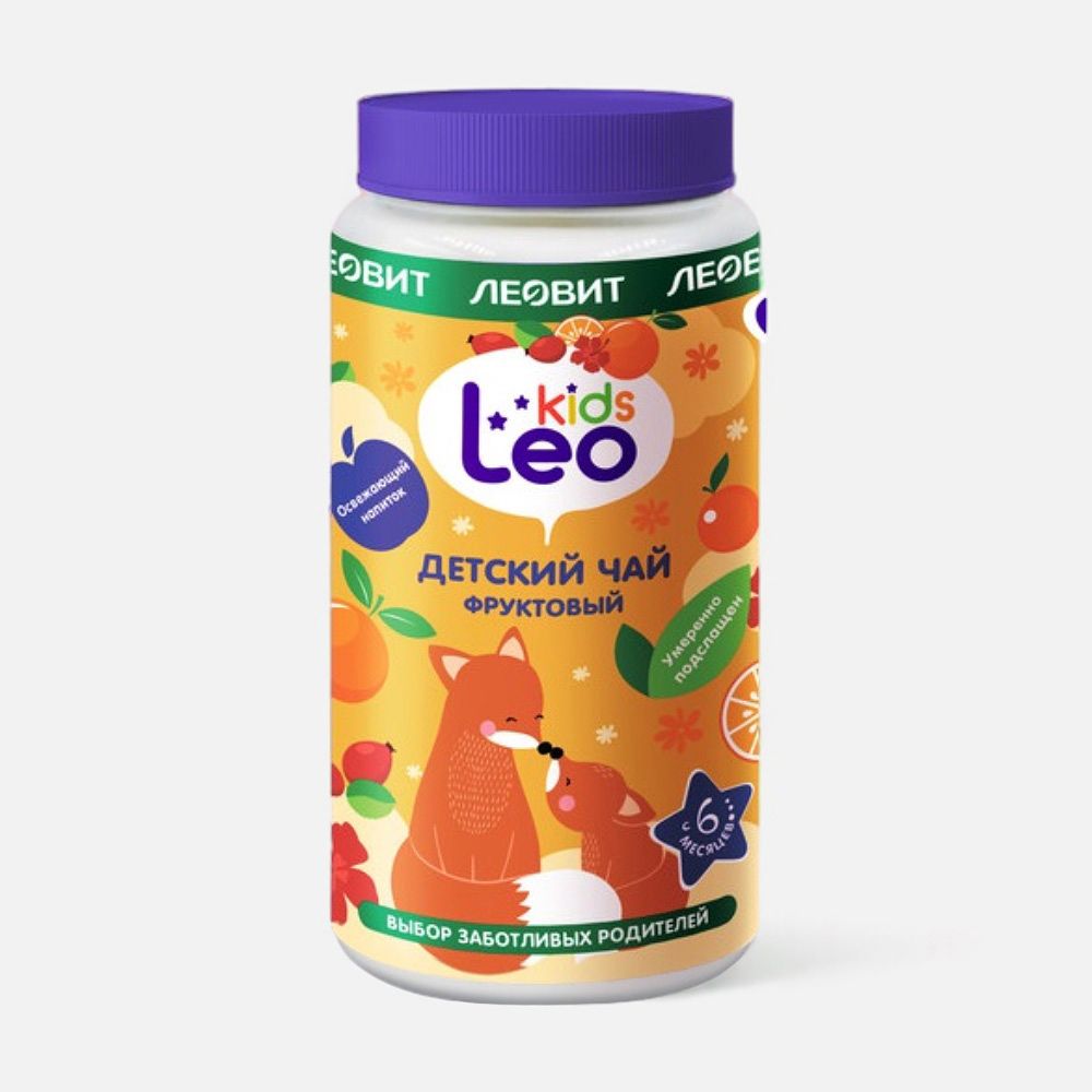 Изображение товара Чай детский Леовит Leo Kids Фруктовый гранулированный с 6 месяцев 200 г