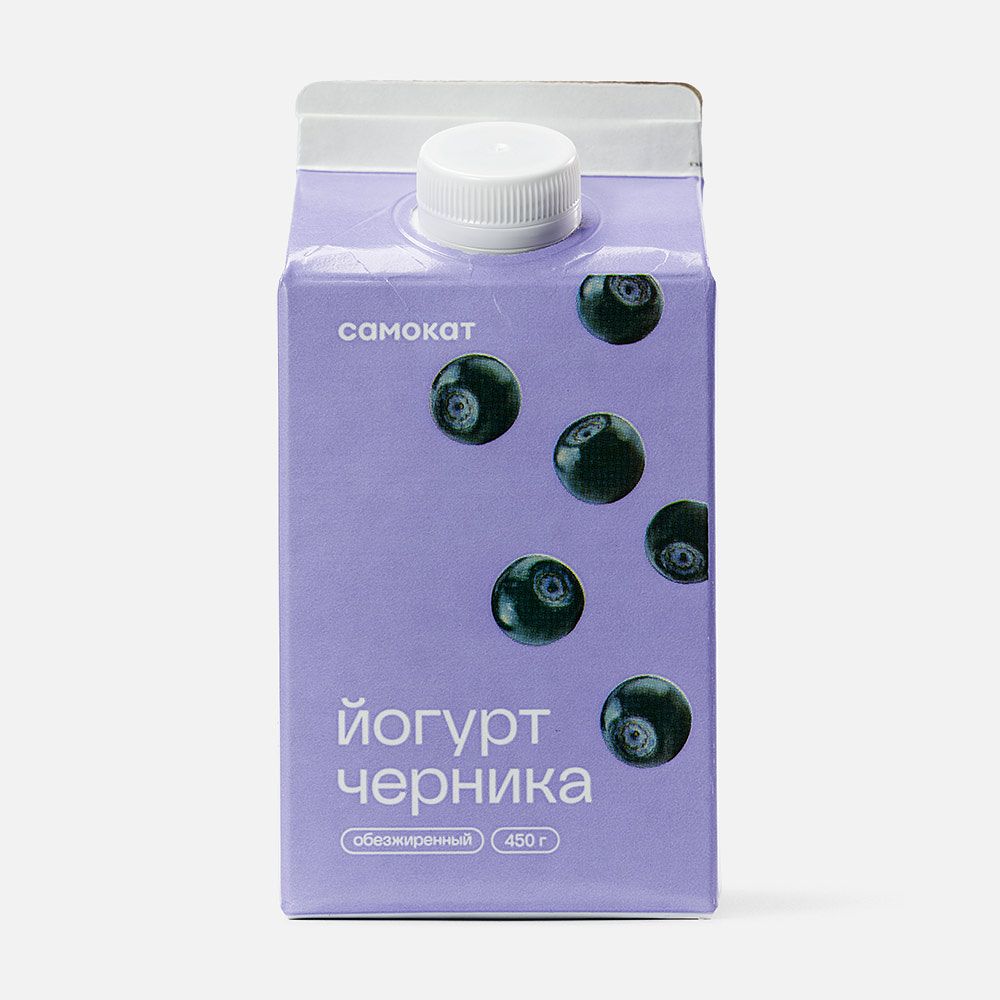 Изображение товара Йогурт Самокат питьевой, обезжиренный, черника, 450 мл