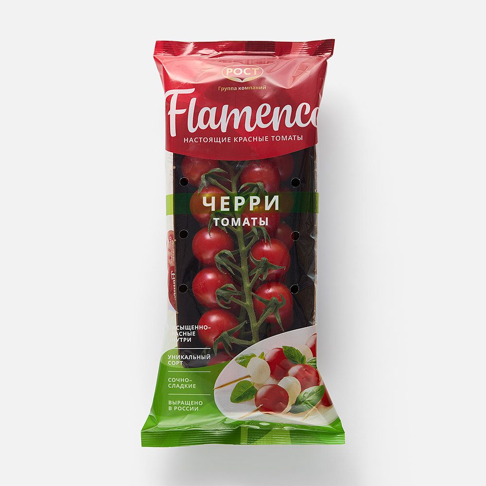 Изображение товара Красные томаты черри Flamenco на ветке, 250 г