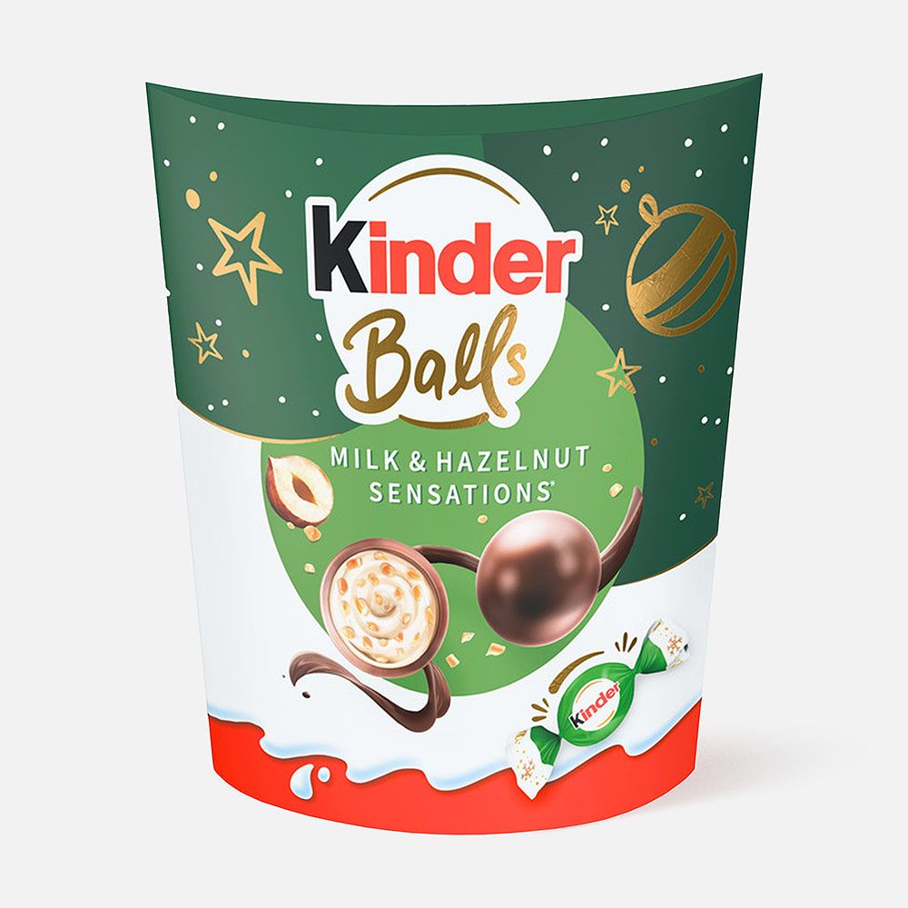 Изображение товара Конфеты Kinder Balls с молочной начинкой и орехом 90 г