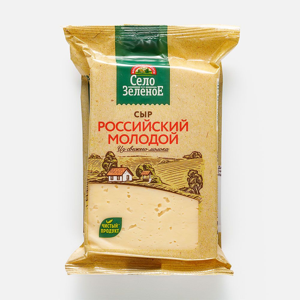 Изображение товара Российский сыр Село Зелёное, полутвёрдый, 50%, 200 г