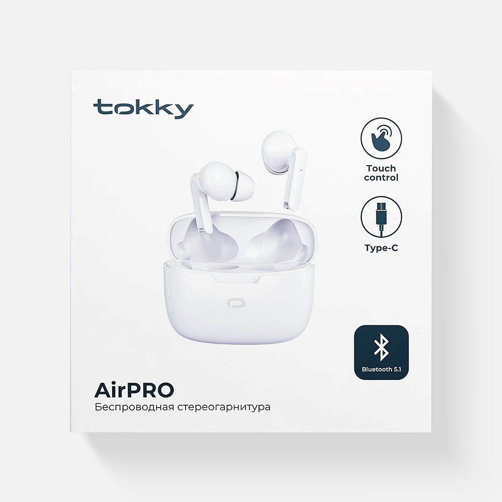 Изображение товара Беспроводные наушники Tokky, белые