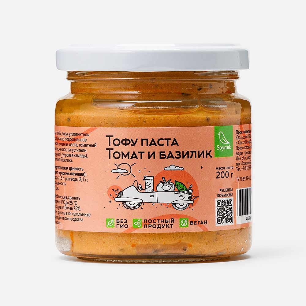 Изображение товара Паста тофу Soymik, томат и базилик, 200 г