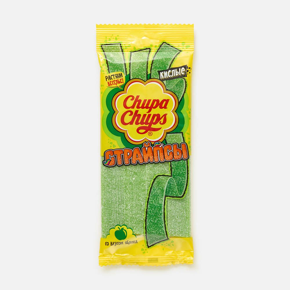 Изображение товара Мармелад Chupa Chups Страйпсы со вкусом зелёного яблока 120 г