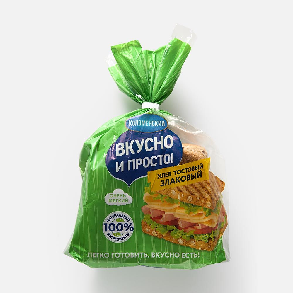 Изображение товара Злаковый хлеб Вкусно и просто, Тостовый, нарезка, 250 г