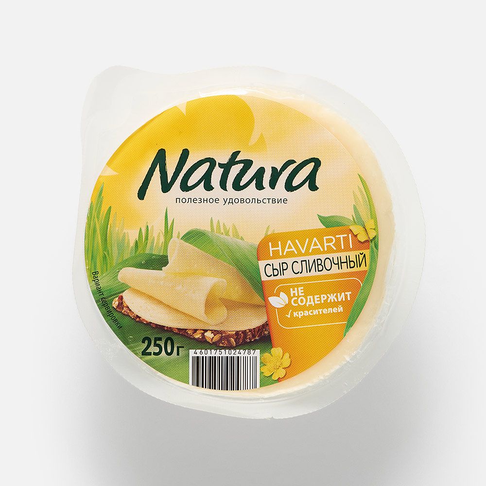 Изображение товара Сыр Natura, полутвёрдый, 45%, 250 г