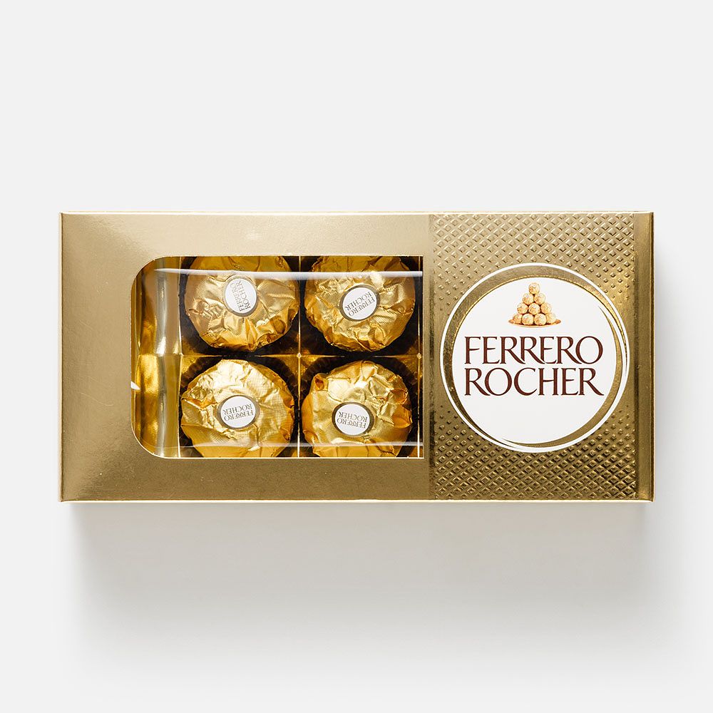 Изображение товара Конфеты Ferrero Rocher из молочного шоколада с фундуком и кремом 75 г