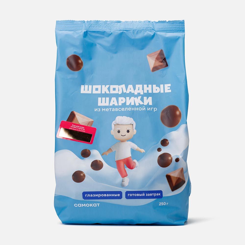 Изображение товара Сухой завтрак Самокат, шоколадные шарики, 250 г