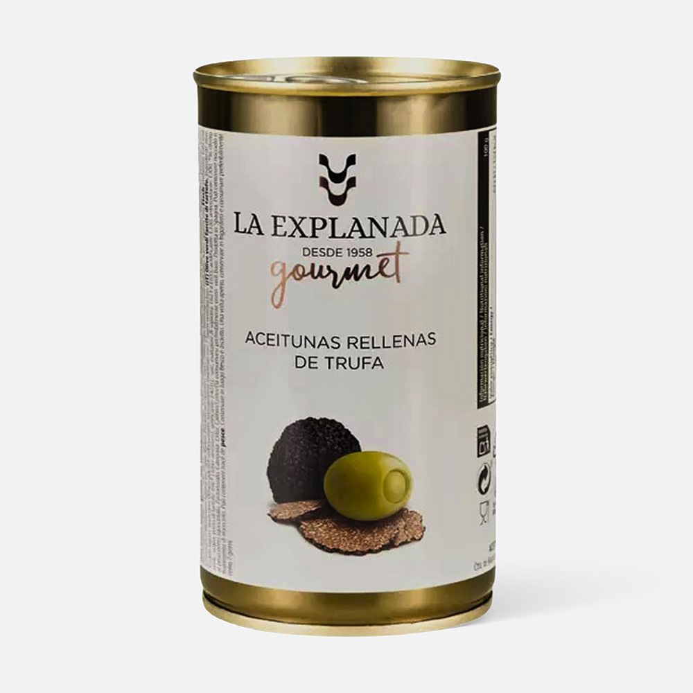 Изображение товара Из Испании: Зелёные оливки La Explanada Gourmet, фаршированные трюфелем, 350 г