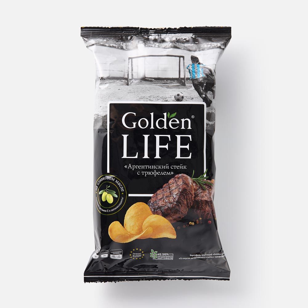 Изображение товара Чипсы Golden Life, аргентинский стейк с трюфелем, 90 г