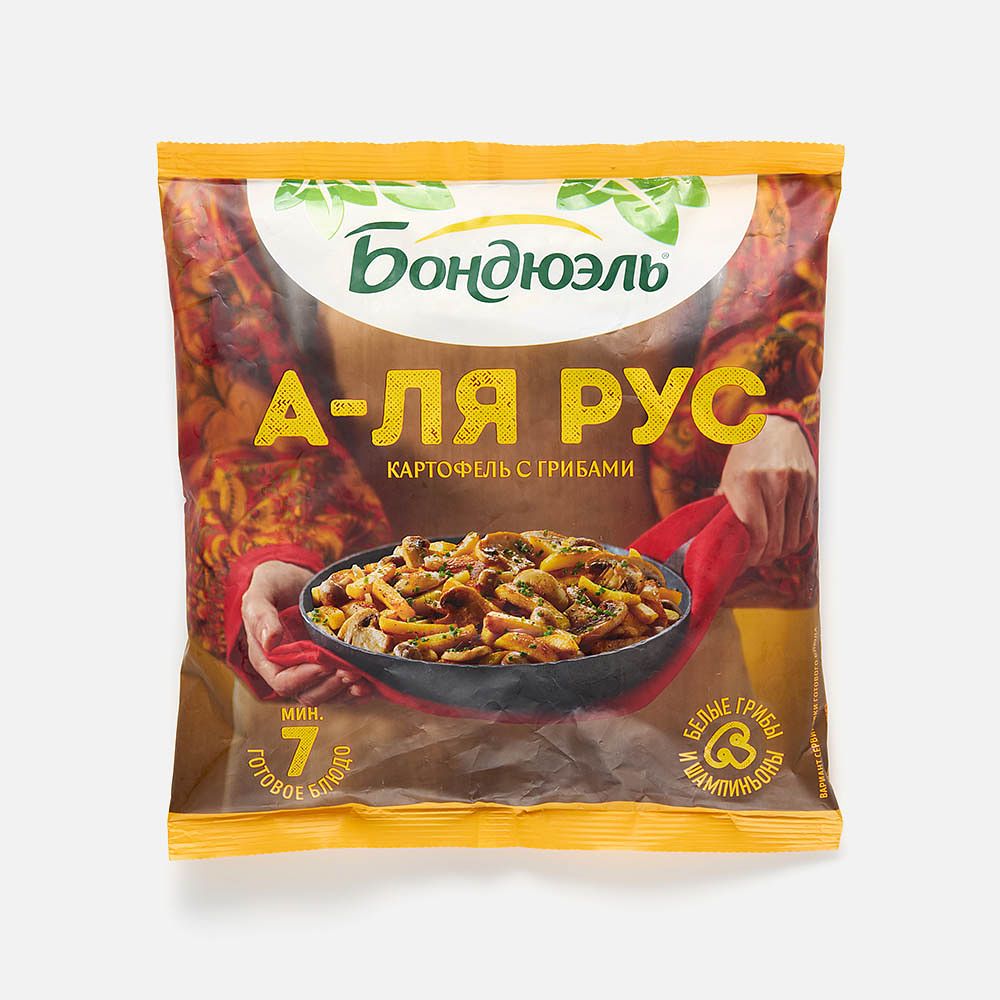 Изображение товара Овощная смесь Бондюэль, А-ля рус, картофель с грибами, заморозка, 400 г