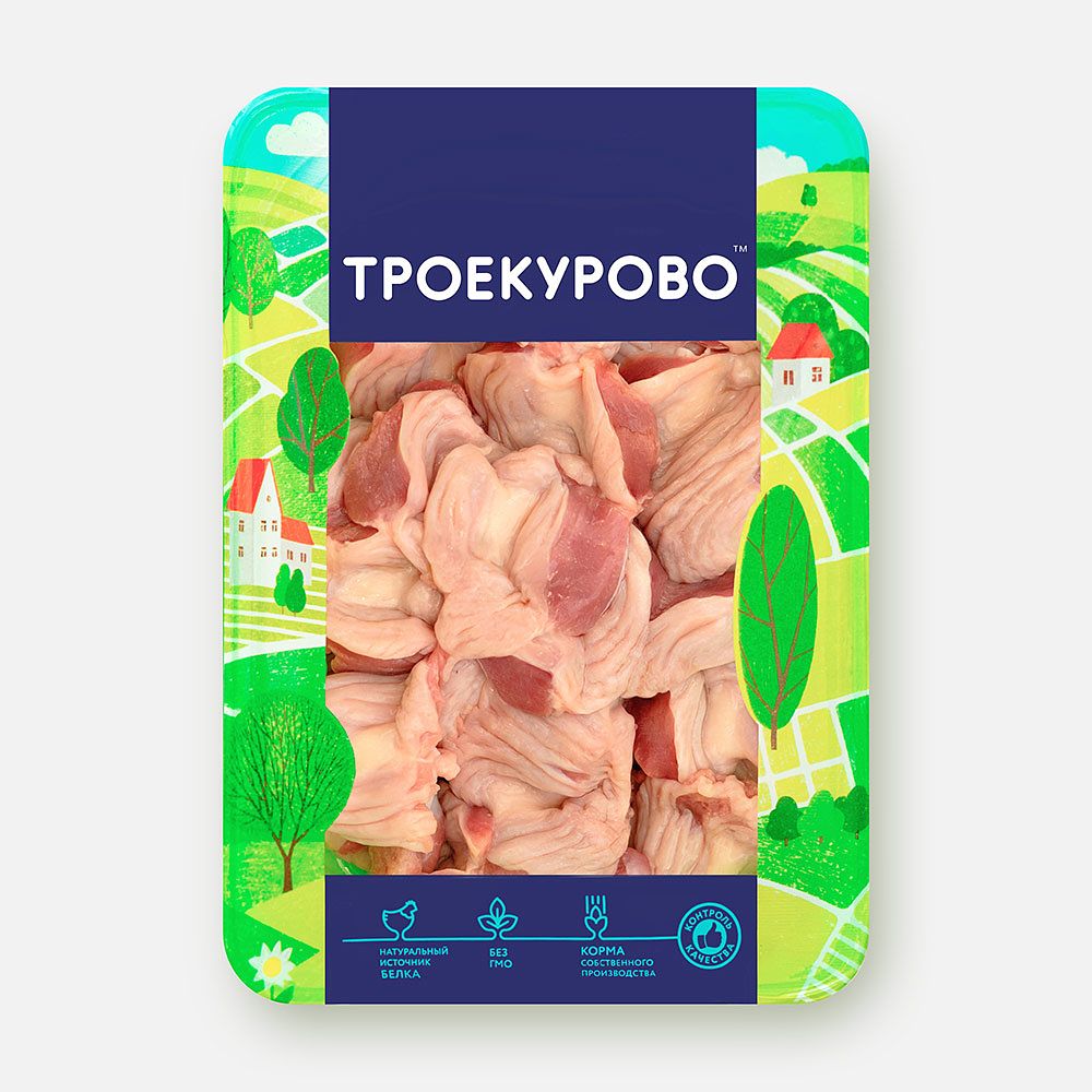 Изображение товара Мышечные желудки цыплёнка-бройлера Троекурово, охлаждённые, 500 г