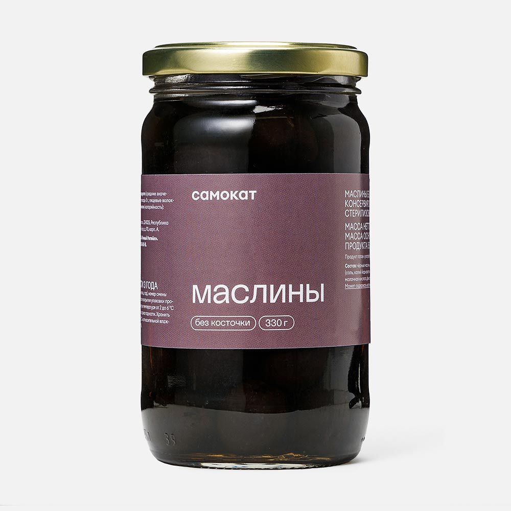 Изображение товара Маслины Самокат, без косточки, 330 г