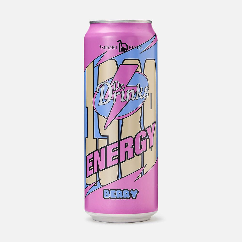 Изображение товара Энергетик Dr. Drinks Energy ягоды 0,45 л для повышения энергии