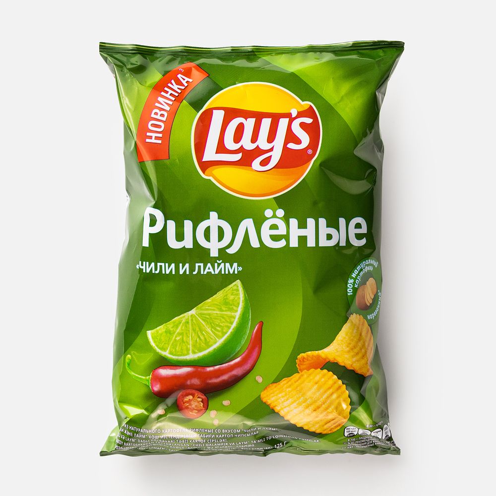 Изображение товара Чипсы Lay’s, рифлёные, чили и лайм, 125 г