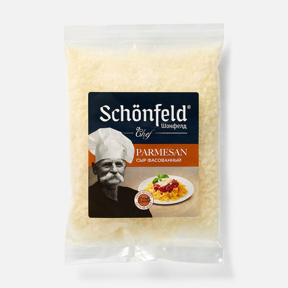 Изображение товара Пармезан Schönfeld, твёрдый, тёртый, 40%, 80 г