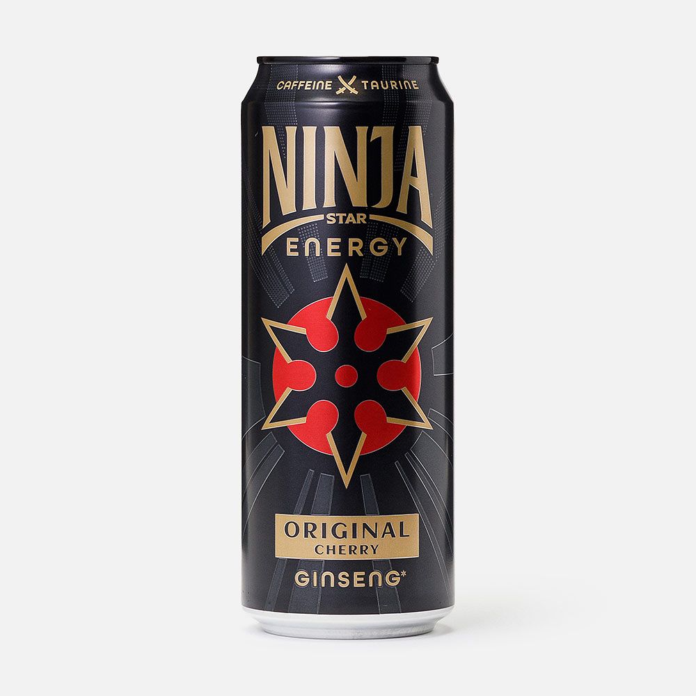 Изображение товара Энергетик Ninja Star Energy Original Cherry 0,45 л напиток бодрящий