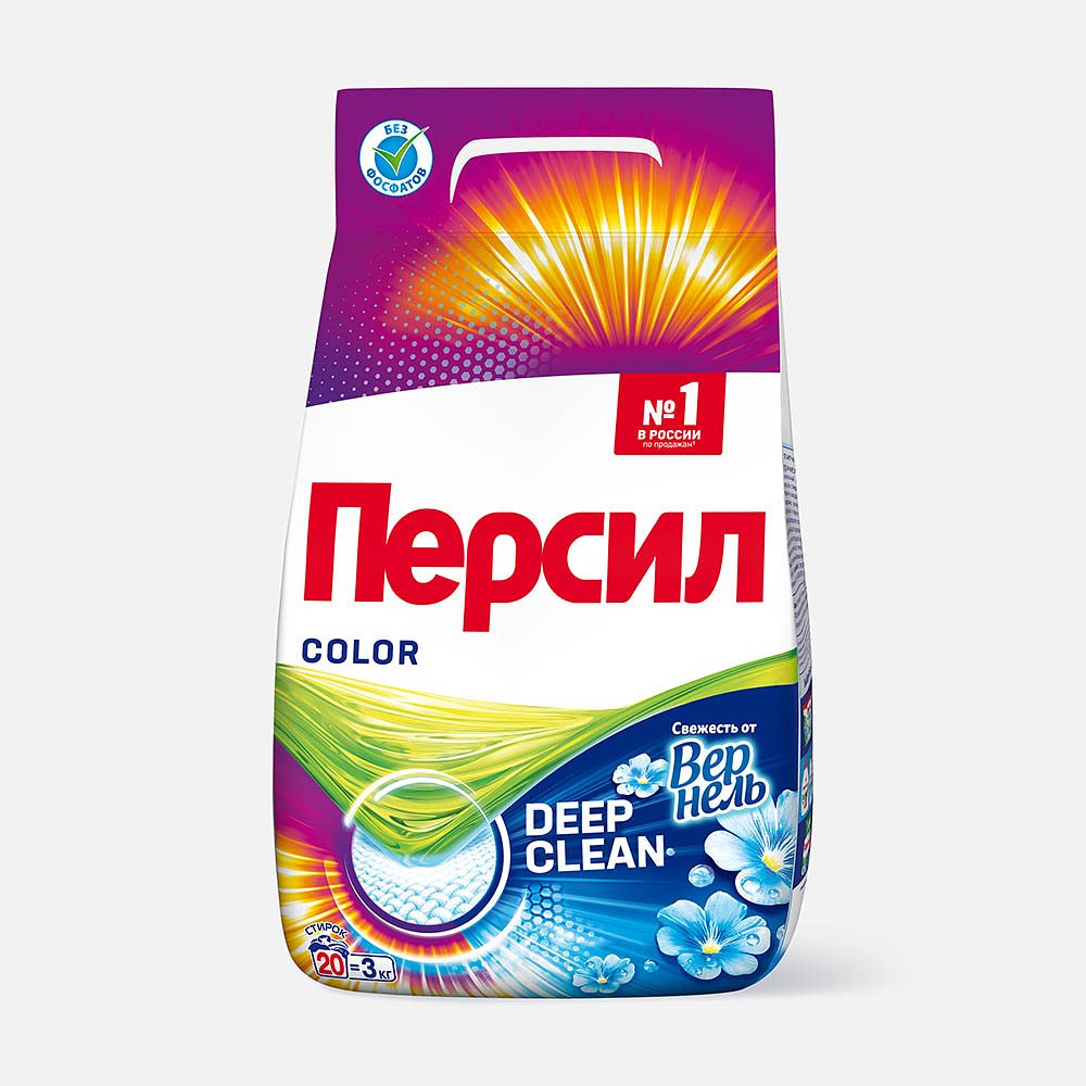 Изображение товара Стиральный порошок Персил Color, свежесть от Vernel, 3 кг