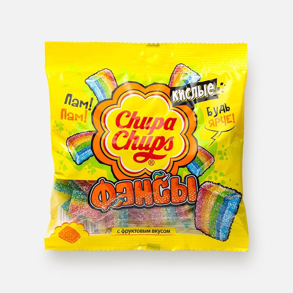 Изображение товара Жевательный мармелад Chupa Chups, кислый, Фансы, 150 г