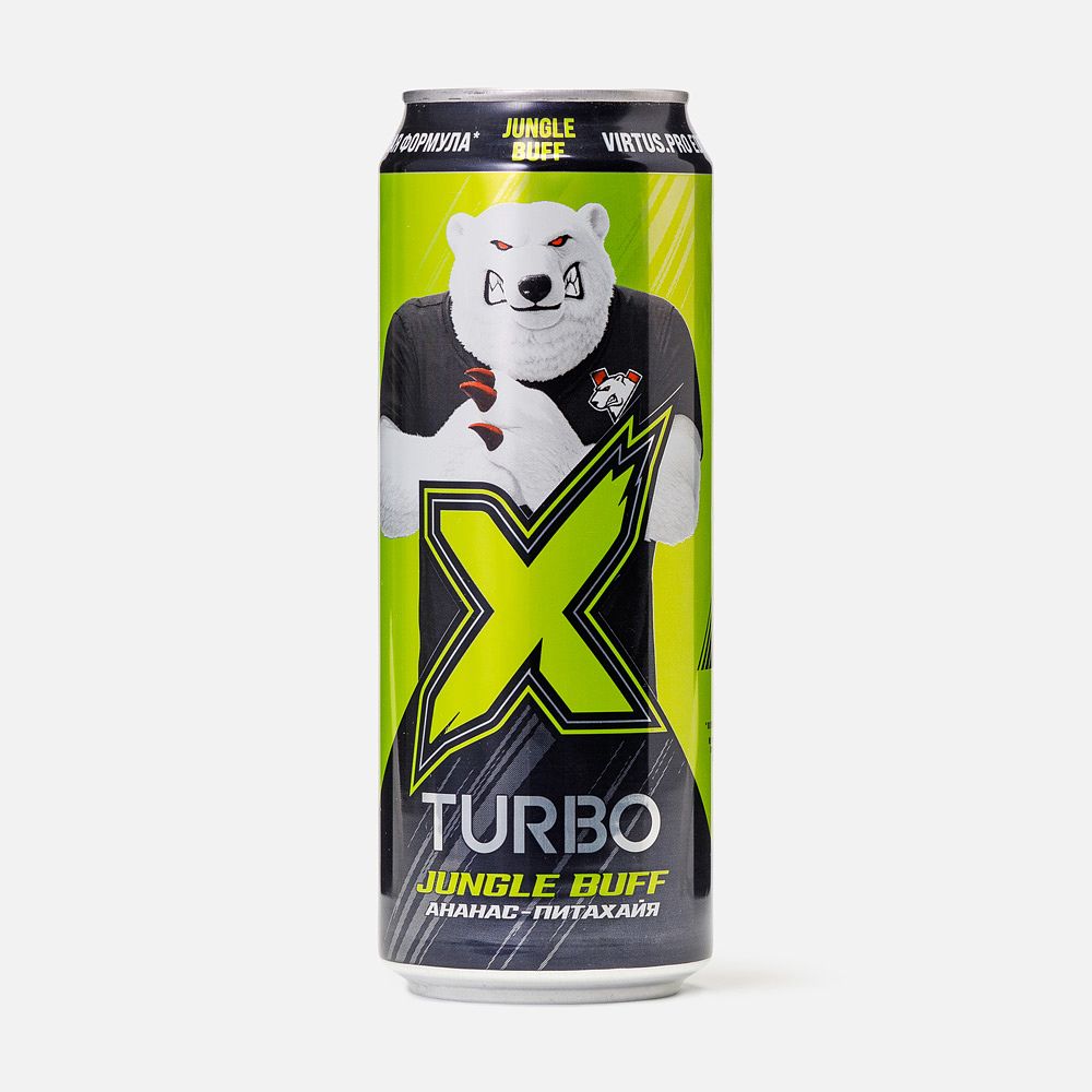 Изображение товара Энергетик X-Turbo Jungle Buff, ананас и питахайя, 0,45 л