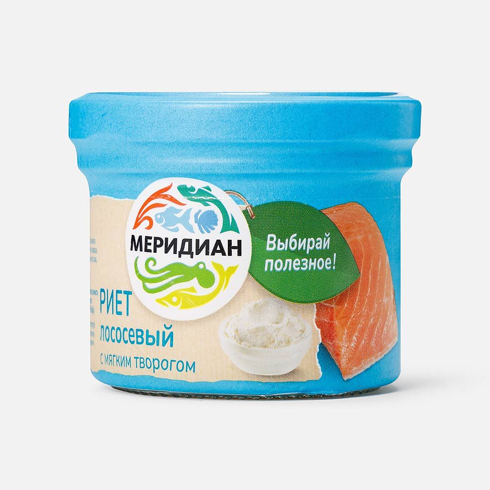 Изображение товара Риет Меридиан, из лосося, с мягким творогом, 100 г