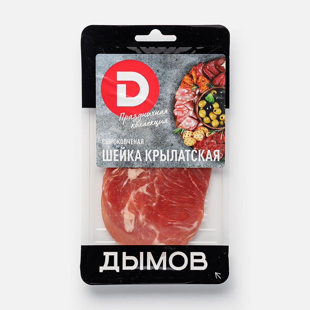 Изображение товара Сырокопчёная шейка Дымов, Крылатская, нарезка, 70 г
