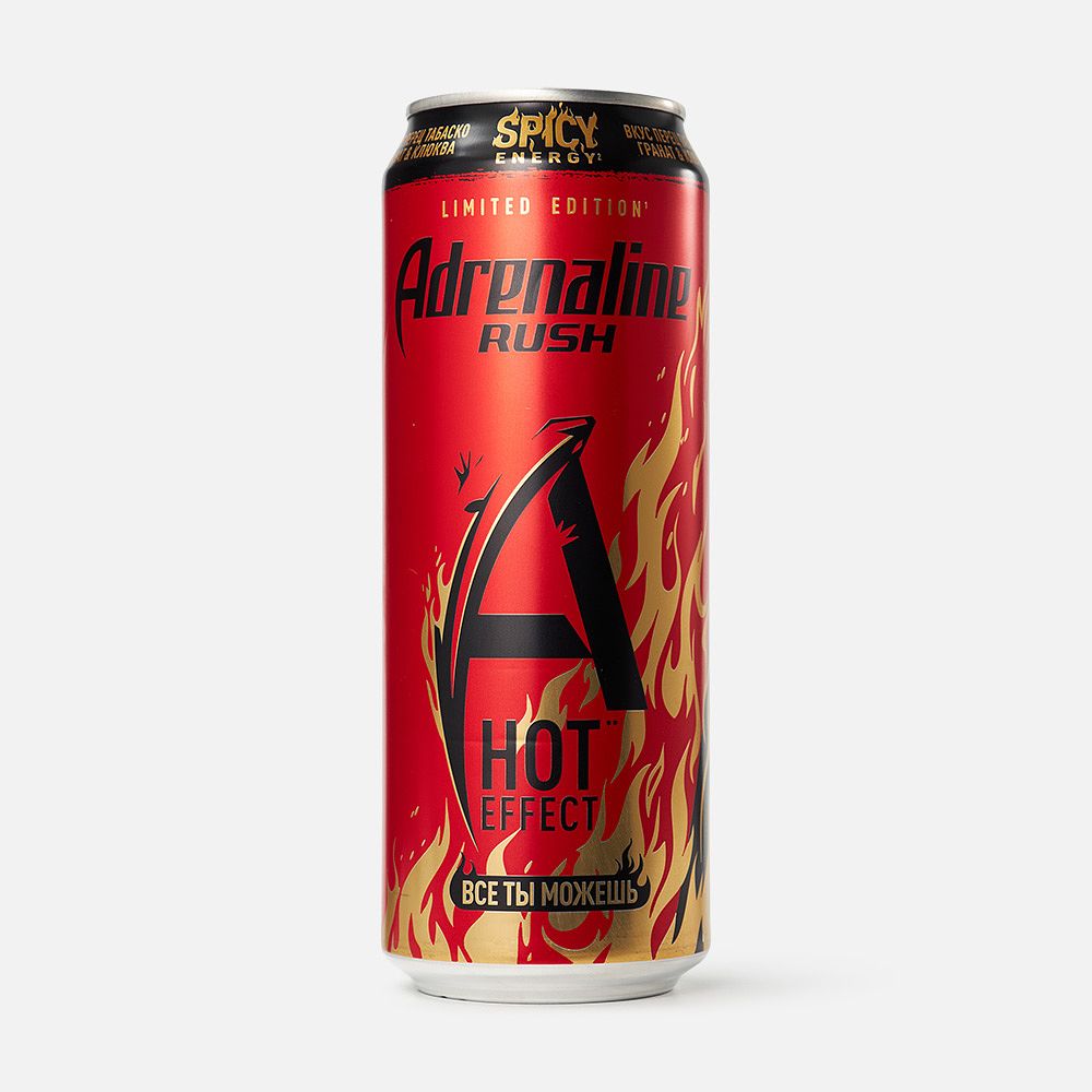 Изображение товара Энергетик Adrenaline Rush Spicy Energy, с газом, 0,449 л