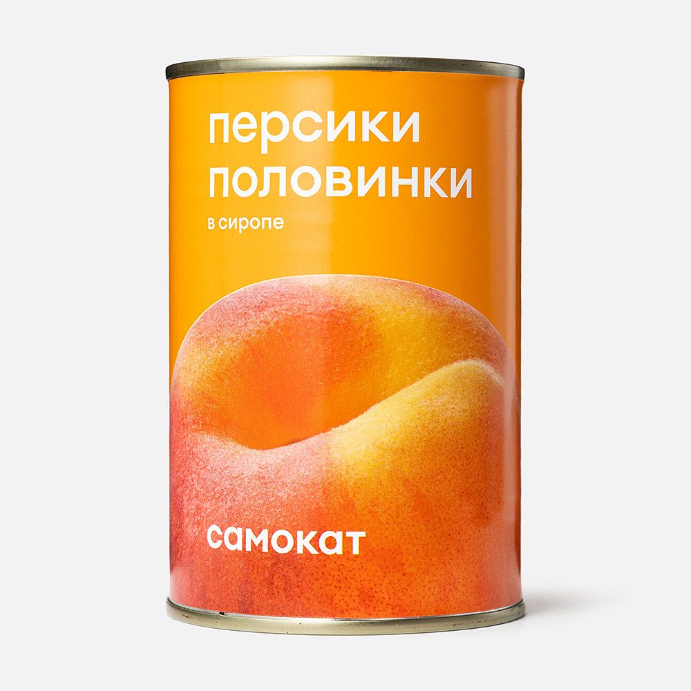 Изображение товара Из Китая: Жёлтые персики Самокат, половинки, 425 мл
