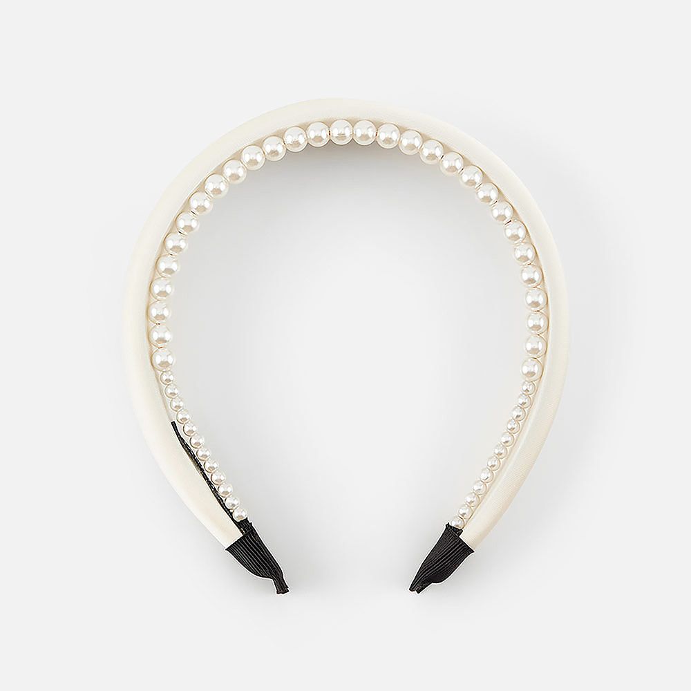 Изображение товара Жемчужный ободок для волос женский повседневный бежевый