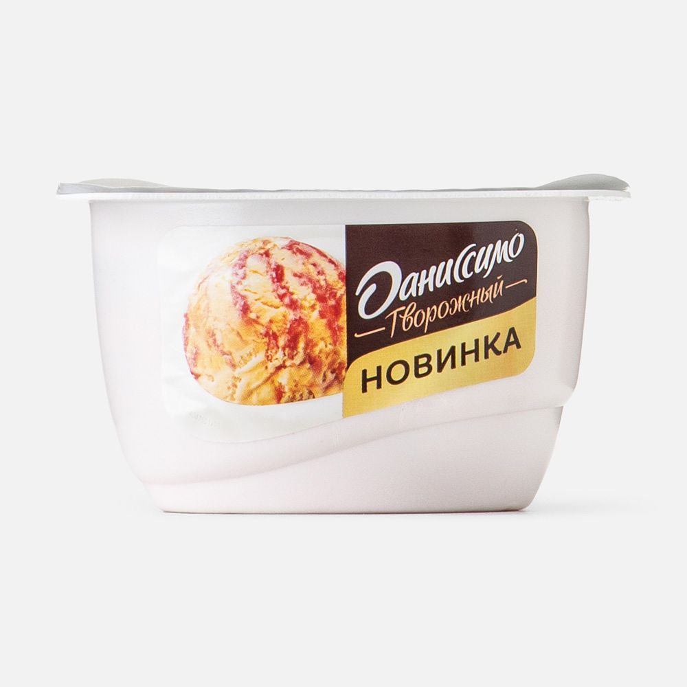Изображение товара Творожок Даниссимо, клубничное крем-брюле, 130 г