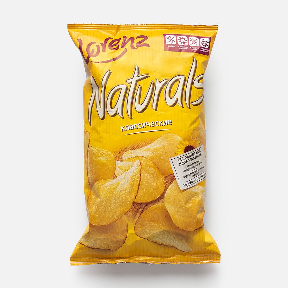 Изображение товара Чипсы Naturals с солью 100 г натуральный вкус и хрустящая текстура