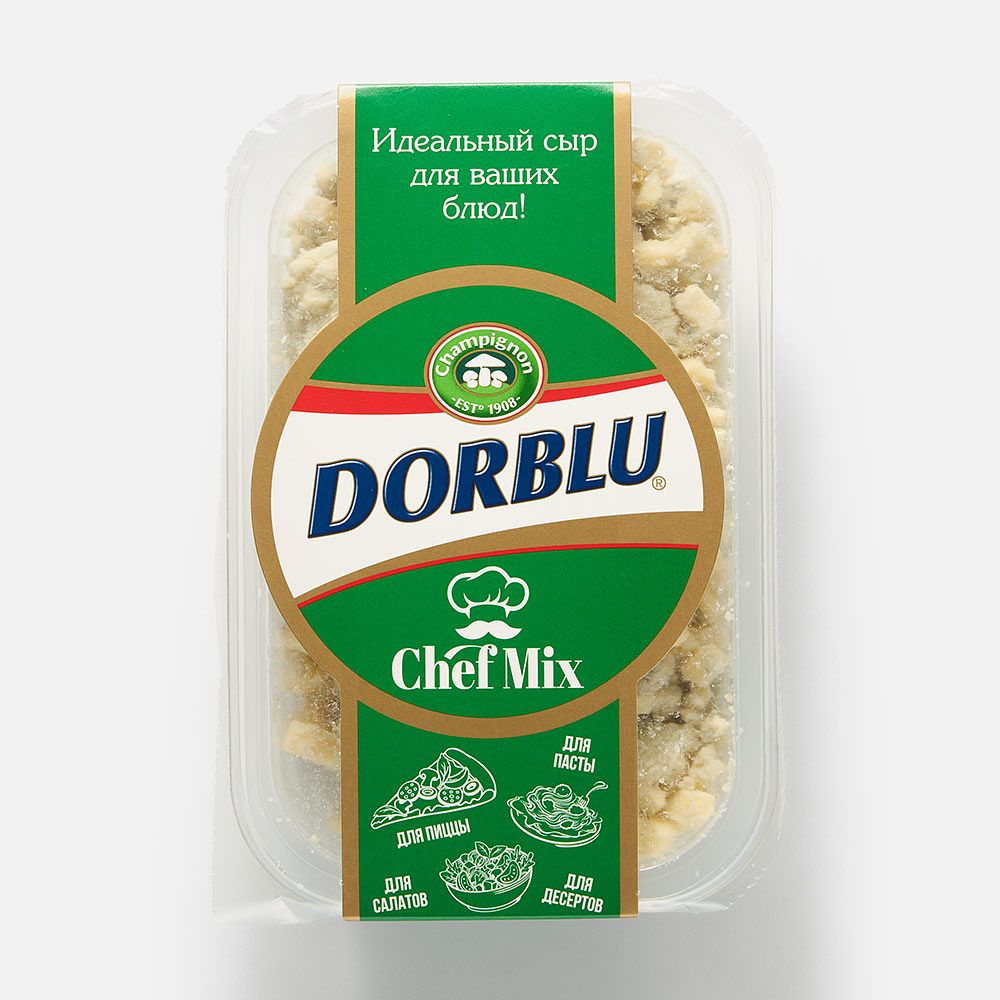 Изображение товара Сыр Dorblu, Шеф микс, мягкий, с голубой плесенью, 56%, 100 г