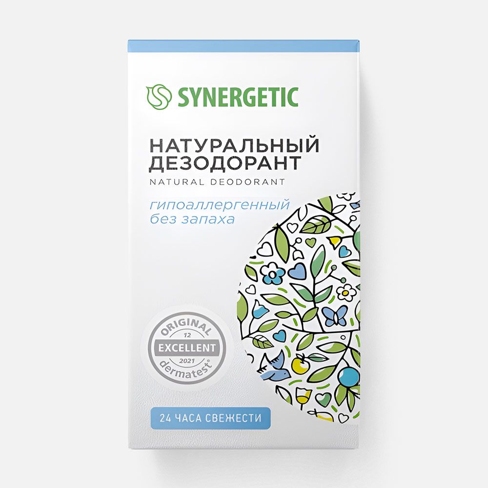 Изображение товара Натуральный дезодорант Synergetic без запаха, 1 шт.