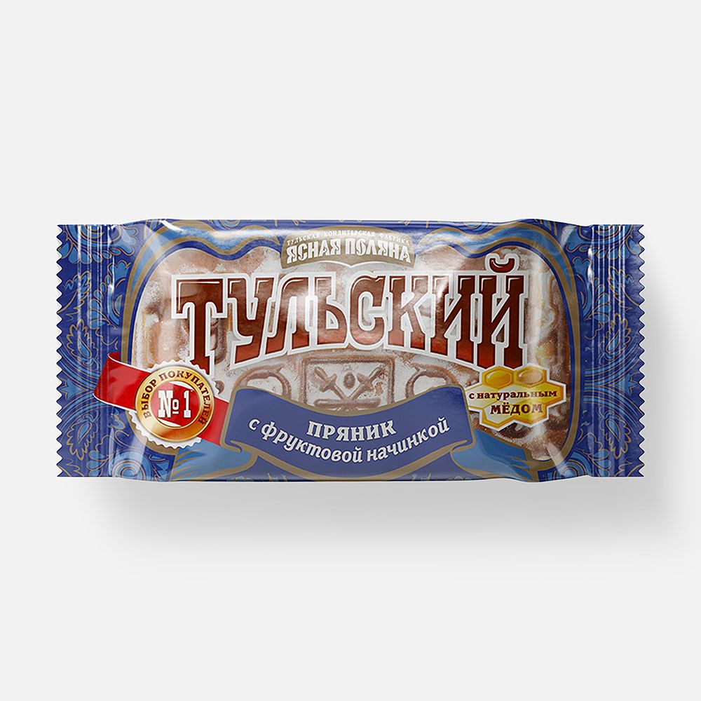 Изображение товара Тульский пряник Ясная поляна, с фруктовой начинкой, 130 г