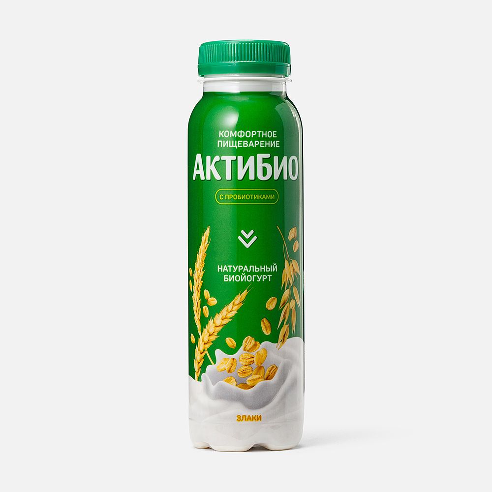Изображение товара Йогурт питьевой АктиБио со злаками 1,6% 260 г полезный и натуральный