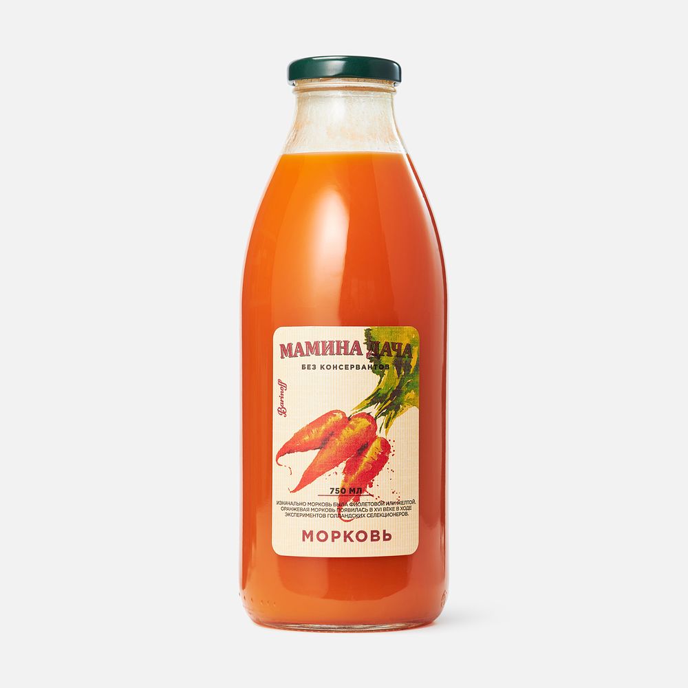 Изображение товара Морковный нектар Мамина дача, с мякотью, 0,75 л