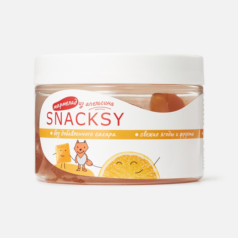 Изображение товара Мармелад Snacksy, апельсин и имбирь, 80 г