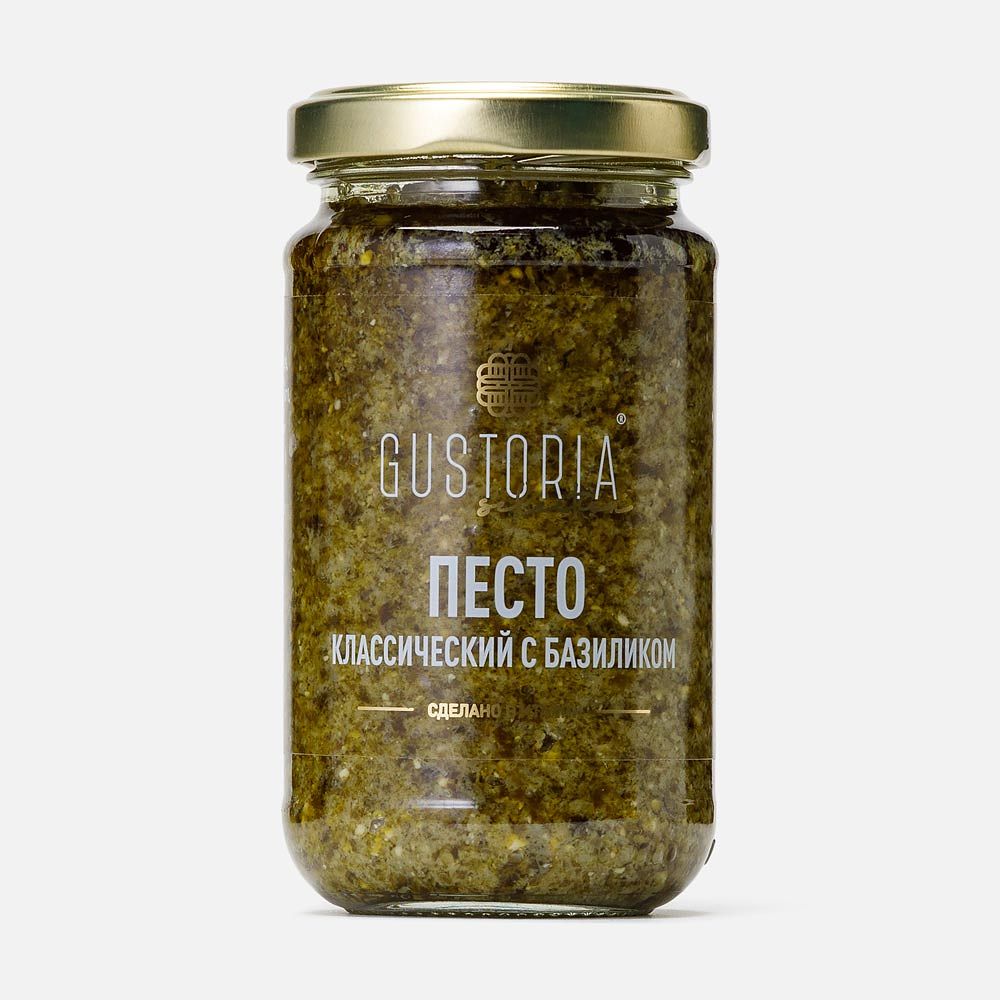 Изображение товара Соус песто Gustoria, с базиликом, 212 мл