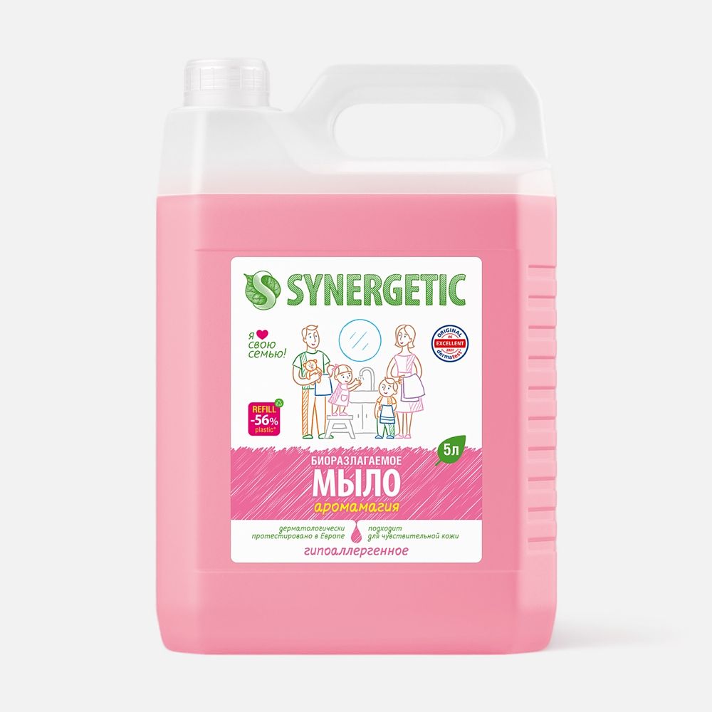 Изображение товара Биоразлагаемое жидкое мыло Synergetic Аромамагия, 5 л