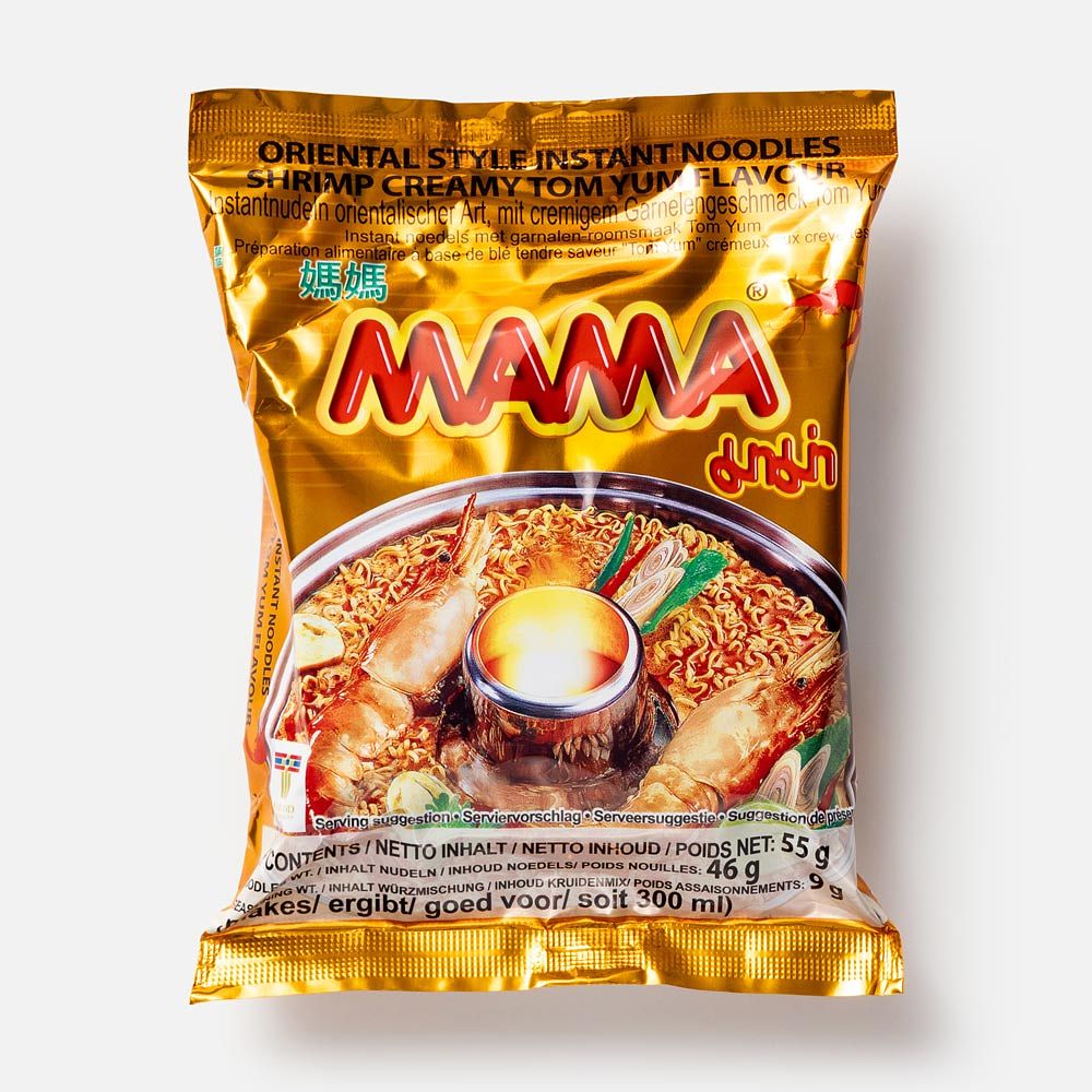 Изображение товара Лапша Мama, со вкусом кремовый Том ям, быстрого приготовления, 55 г