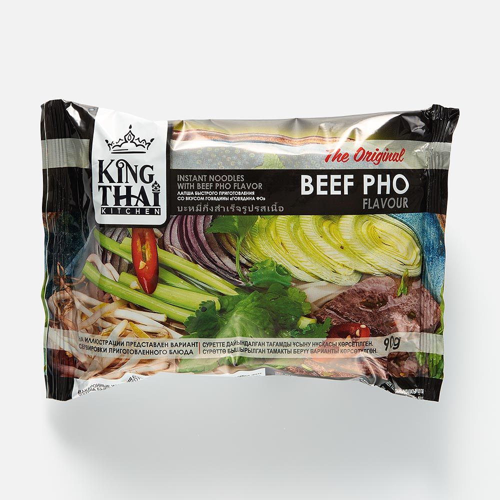 Изображение товара Лапша King Thai Kitchen, говядина Фо, быстрого приготовления, 90 г