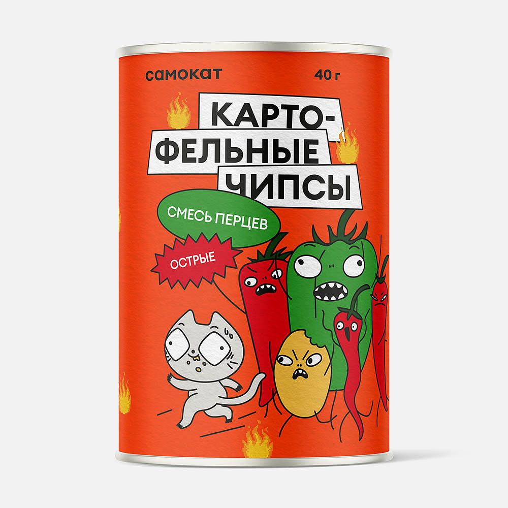 Изображение товара Из Китая: Чипсы Самокат, смесь перцев, 40 г
