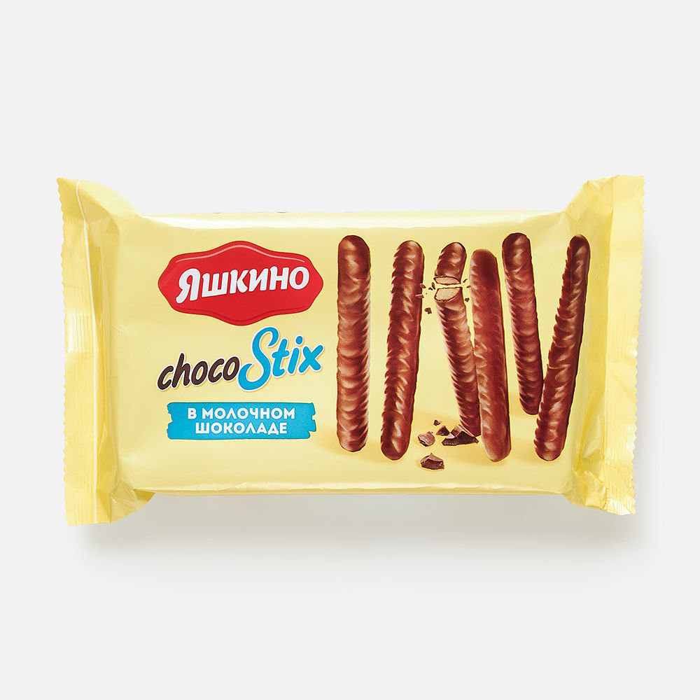 Изображение товара Печенье Яшкино Chocostix, в молочном шоколаде, 130 г